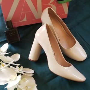 ZARA White high heels